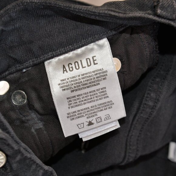 AGOLDE Toni Straight Leg Black Jeans Sz 23 - Picture 6 of 11